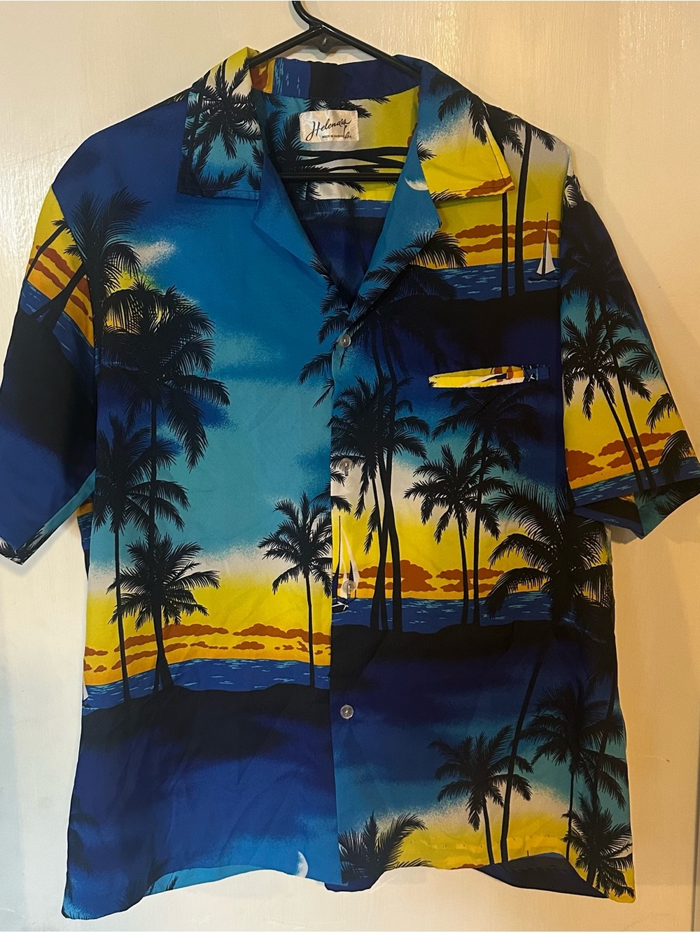 🌴 Vintage Helena's Hawaii Marlo Fabrics Sunset Aloha Shirt 🌴